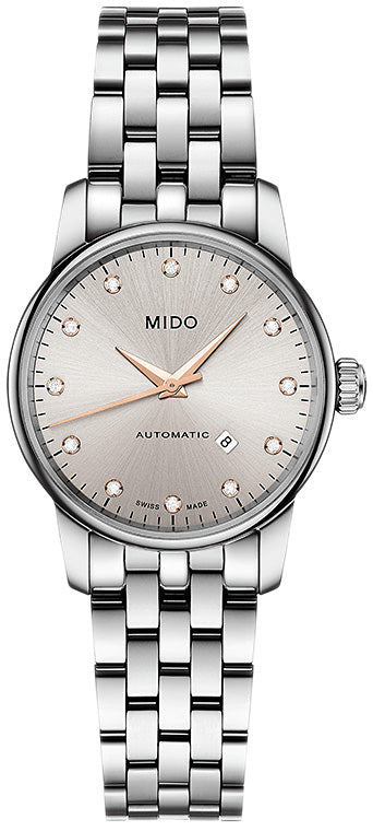  Shop Authentic Mido Baroncelli III Automatic Silver Dial Silver Steel Strap Watch For Women - M7600.4.21.1 - Luxxuri