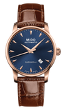  Shop Authentic Mido Baroncelli III Automatic Blue Dial Brown Leather Strap Watch For Men - M8600.3.15.8 - Luxxuri