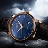  Shop Authentic Mido Baroncelli III Automatic Blue Dial Brown Leather Strap Watch For Men - M8600.3.15.8 - Luxxuri