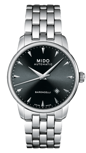  Shop Authentic Mido Baroncelli Ii Automatic Black Dial Silver Steel Strap Watch For Men - M8600.4.18.1 - Luxxuri