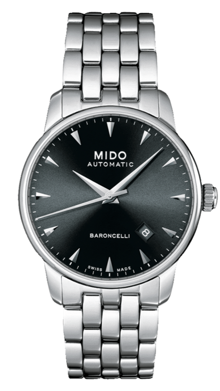  Shop Authentic Mido Baroncelli Ii Automatic Black Dial Silver Steel Strap Watch For Men - M8600.4.18.1 - Luxxuri