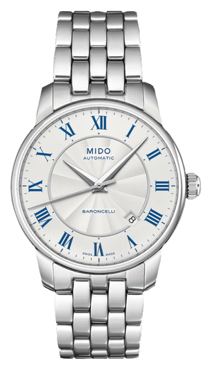 Shop Authentic Mido Baroncelli III Automatic Silver Dial Silver Steel Strap Watch For Men - M8600.4.21.1 - Luxxuri