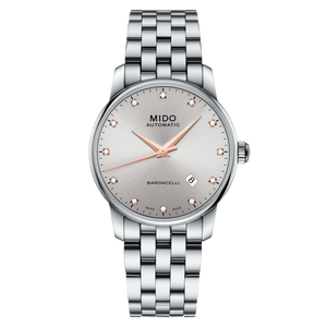  Shop Authentic Mido Baroncelli III Automatic Silver Dial Silver Steel Strap Watch For Men - M8600.4.67.1 - Luxxuri