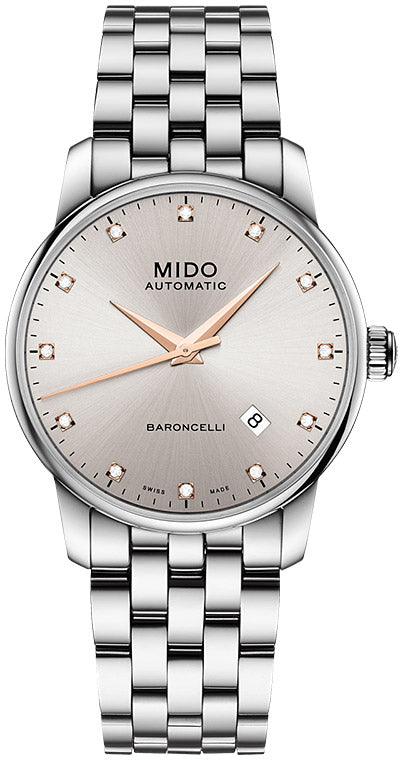  Shop Authentic Mido Baroncelli III Automatic Silver Dial Silver Steel Strap Watch For Men - M8600.4.67.1 - Luxxuri