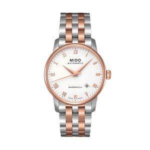  Shop Authentic Mido Baroncelli Automatic White Dial Two Tone Steel Strap Watch For Women - M8600.9.N6.1 - Luxxuri