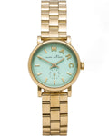  Shop Authentic Marc Jacobs Baker Mint Green Dial Gold Steel Strap Watch for Women - MBM3284 - Luxxuri