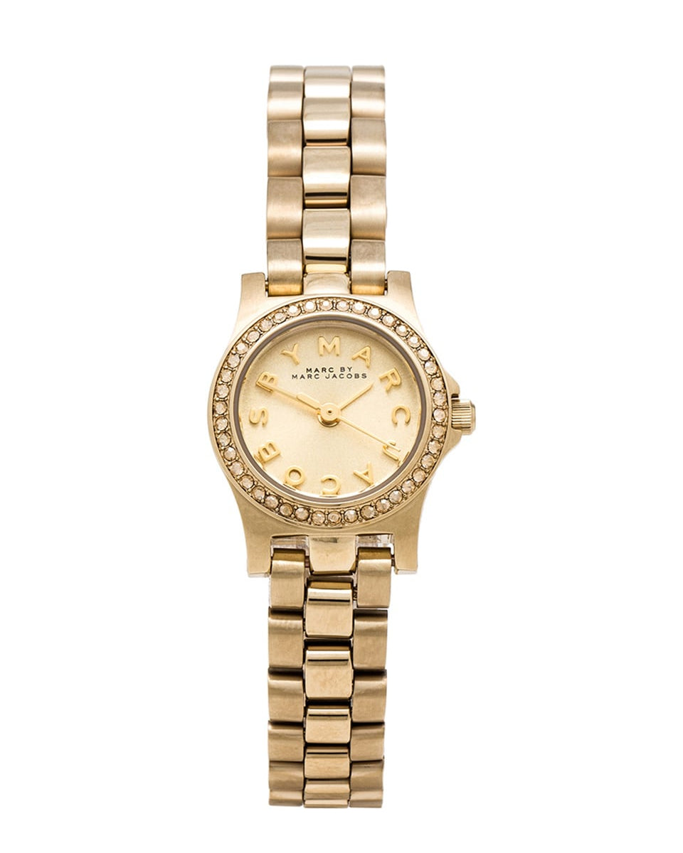 Marc Jacobs Henry Gold Dial Gold Steel Strap Watch for Women - MBM3277