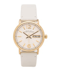  Shop Authentic Marc Jacobs Fergus White Dial White Leather Strap Watch for Women - MBM8653 - Luxxuri