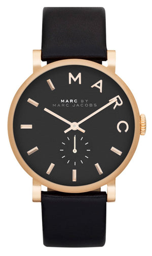  Shop Authentic Marc Jacobs Baker Black Dial Black Leather Strap Watch for Women - MBM1269 - Luxxuri