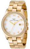  Shop Authentic Marc Jacobs Henry Diamonds White Dial Gold Steel Strap Watch for Women - MBM3045 - Luxxuri