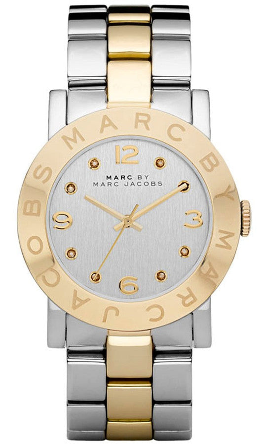  Shop Authentic Marc Jacobs Amy Silver Dial Two Tone Steel Strap Watch for Women - MBM3139 - Luxxuri