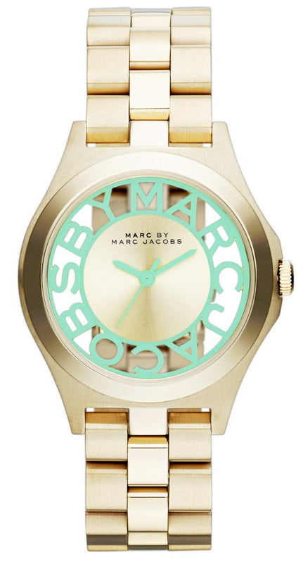  Shop Authentic Marc Jacobs Henry Gold Dial Gold Steel Strap Watch for Women - MBM3295 - Luxxuri