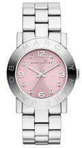  Shop Authentic Marc Jacobs Amy Life Pink Dial Silver Steel Strap Watch for Women - MBM3300 - Luxxuri