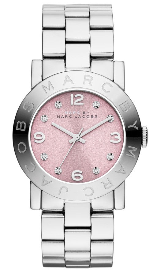  Shop Authentic Marc Jacobs Amy Life Pink Dial Silver Steel Strap Watch for Women - MBM3300 - Luxxuri