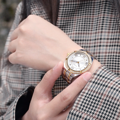  Shop Authentic Guess Cosmo Diamonds Silver Dial Two Tone Steel Strap Watch for Women - GW0033L4 - Luxxuri