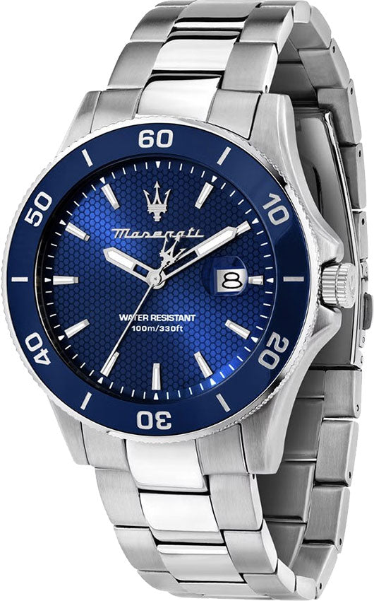  Shop Authentic Maserati Competizione Quartz Blue Dial Silver Steel Strap Watch For Men - R8853100036 - Luxxuri