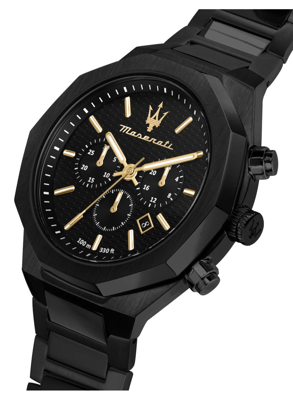  Shop Authentic Maserati Stile Chronograph Black Dial Black Steel Strap Watch For Men - R8873642005 - Luxxuri