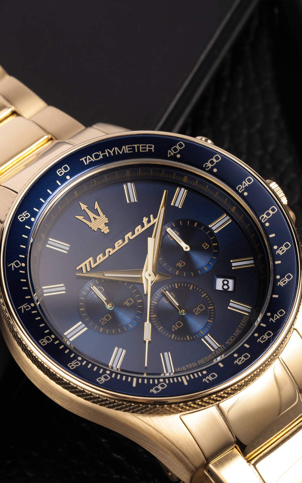  Shop Authentic Maserati SFIDA Analog Blue Dial Gold Stainless Steel Watch For Men - R8873640008 - Luxxuri