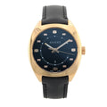 Gucci GG2570 Quartz Black Dial Black Leather Strap Watch For Women - YA142407