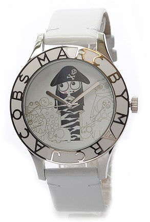  Shop Authentic Marc Jacobs Miss Marc Pirate White Dial White Leather Strap Watch for Women - MBM1146 - Luxxuri