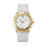  Shop Authentic Marc Jacobs Amy White Dial White Leather Strap Watch for Women - MBM1150 - Luxxuri