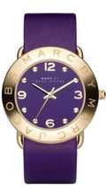 Marc Jacobs Amy Purple Dial Purple Leather Strap Watch for Women - MBM1151