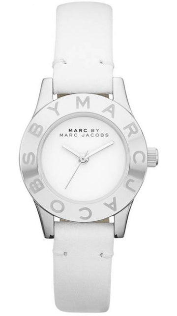  Shop Authentic Marc Jacobs Mini Blade White Dial White Leather Strap Watch for Women - MBM1206 - Luxxuri