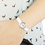  Shop Authentic Marc Jacobs Henry Dinky White Dial White Leather Strap Watch for Women - MBM1234 - Luxxuri