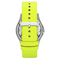 Marc Jacobs Henry Skeleton Neon Yellow Dial Yellow Leather Strap Watch for Women - MBM1242