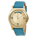  Shop Authentic Marc Jacobs Baby Dave Gold Dial Blue Leather Strap Watch for Women - MBM1263 - Luxxuri