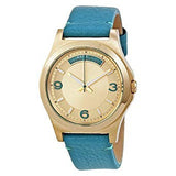  Shop Authentic Marc Jacobs Baby Dave Gold Dial Blue Leather Strap Watch for Women - MBM1263 - Luxxuri