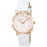  Shop Authentic Marc Jacobs Baker White Dial White Leather Strap Watch for Women - MBM1284 - Luxxuri