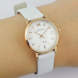  Shop Authentic Marc Jacobs Baker White Dial White Leather Strap Watch for Women - MBM1283 - Luxxuri