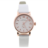  Shop Authentic Marc Jacobs Baker White Dial White Leather Strap Watch for Women - MBM1284 - Luxxuri