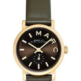 Shop Authentic Marc Jacobs Baker Olive Dial Olive Leather Strap Watch for Women - MBM1330 - Luxxuri