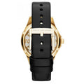 Marc Jacobs Henry Skeleton Black Dial Black Leather Strap Watch for Women - MBM1340