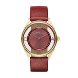  Shop Authentic Marc Jacobs Tether Transparent Red Dial Red Leather Strap Watch for Women - MBM1377 - Luxxuri