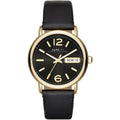  Shop Authentic Marc Jacobs Fergus Black Dial Black Leather Strap Watch for Women - MBM8651 - Luxxuri