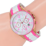  Shop Authentic Marc Jacobs Rock Chronograph White Dial Two Tone Silicone Strap Watch for Women - MBM2593 - Luxxuri