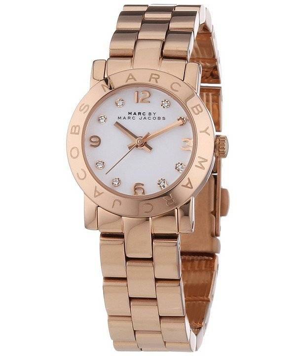  Shop Authentic Marc Jacobs Mini Amy White Dial Rose Gold Steel Strap Watch for Women - MBM3078 - Luxxuri