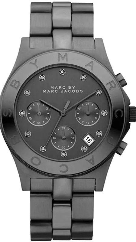 Shop Authentic Marc Jacobs Blade Chronograph Black Dial Black Steel Strap Watch for Women - MBM3103 - Luxxuri