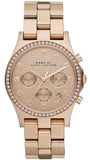  Shop Authentic Marc Jacobs Henry Chronograph Rose Gold Dial Rose Gold Steel Strap Watch for Women - MBM3118 - Luxxuri