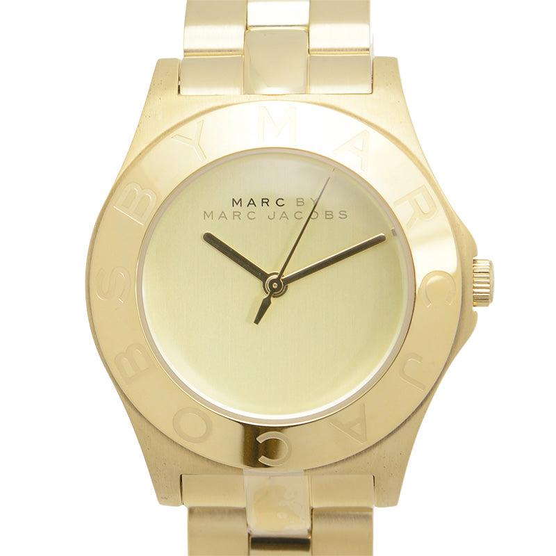  Shop Authentic Marc Jacobs Blade Gold Dial Gold Steel Strap Watch for Women - MBM3126 - Luxxuri