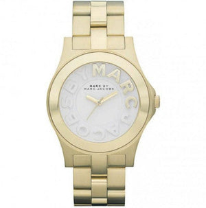  Shop Authentic Marc Jacobs Rivera White Dial Gold Steel Strap Watch for Women - MBM3134 - Luxxuri