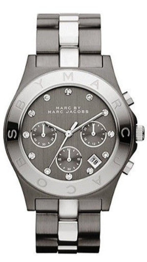  Shop Authentic Marc Jacobs Blade Chronograph Black Dial Two Tone Steel Strap Watch for Women - MBM3179 - Luxxuri