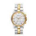Marc Jacobs Henry Chronograph Silver Dial Two Tone Steel Strap Watch for Women - MBM3197