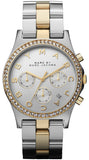  Shop Authentic Marc Jacobs Henry Chronograph Silver Dial Two Tone Steel Strap Watch for Women - MBM3197 - Luxxuri