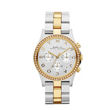  Shop Authentic Marc Jacobs Henry Chronograph Silver Dial Two Tone Steel Strap Watch for Women - MBM3197 - Luxxuri
