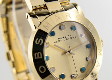  Shop Authentic Marc Jacobs Amy Dexter Gold Dial Gold Steel Strap Watch for Women - MBM3215 - Luxxuri