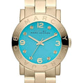  Shop Authentic Marc Jacobs Amy Blue Dial Gold Steel Strap Watch for Women - MBM3220 - Luxxuri